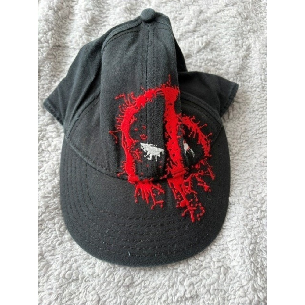 Marvel Deadpool Red Splatter Black Fitted One Size Fits Most Baseball Cap
